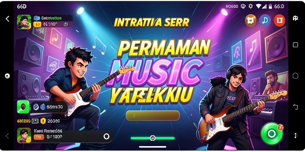 Gameplay seru 66D dengan interaksi musik yang menyenangkan.