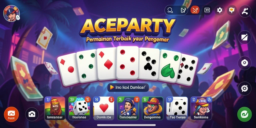 Tampilan gameplay menegangkan pada permainan Domino ACEPARTY.