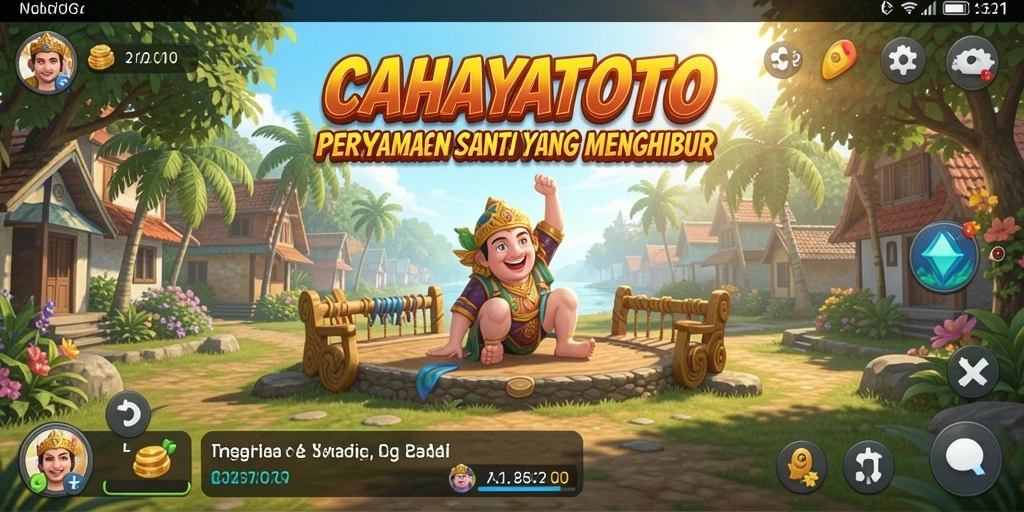 Tangkapan layar utama CAHAYATOTO menampilkan gameplay yang menarik dan penuh warna.