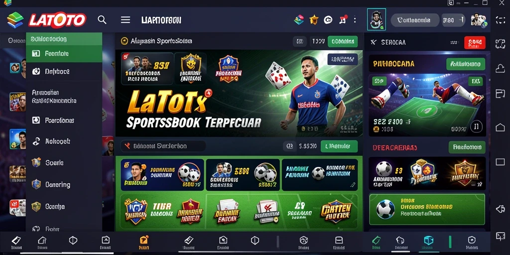 Tampilan aplikasi LATOTO dengan pilihan taruhan olahraga yang menarik.