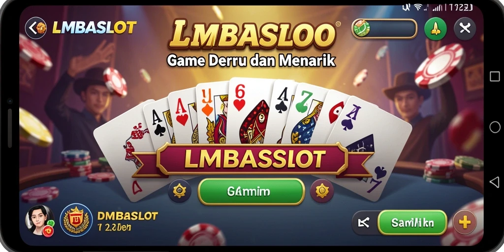 Tampilan gameplay menarik di LMBASLOT dengan elemen domino yang seru.