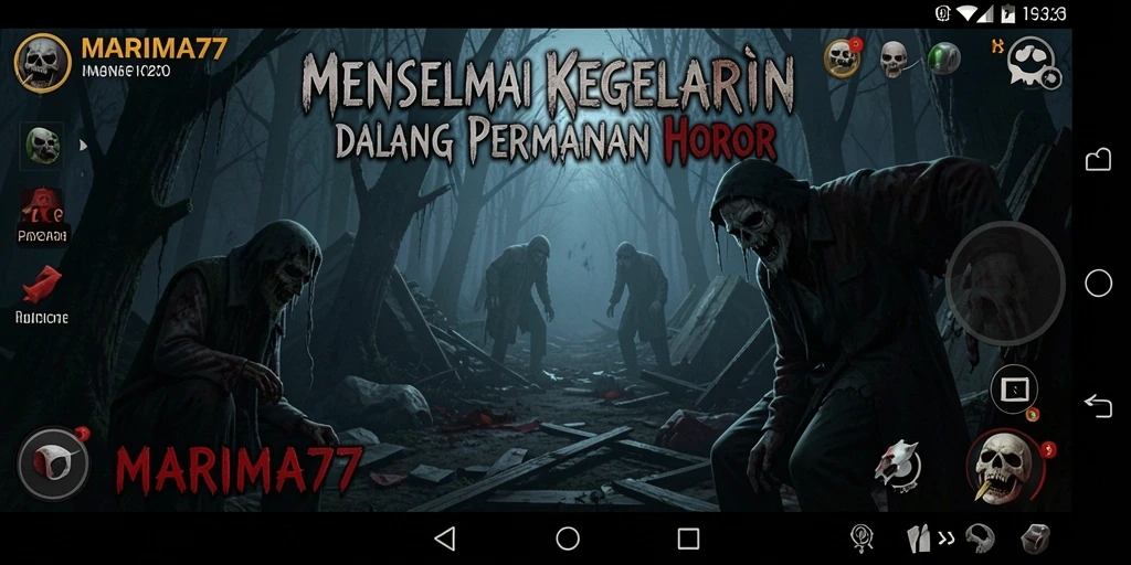 Tangkapan layar dari gameplay <strong>MARIMA77</strong> yang menakutkan dengan suasana menyeramkan.