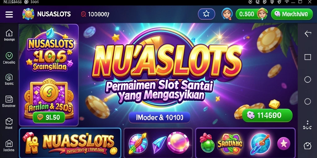 Tampilan gameplay NUSASLOTS yang mengasyikkan dan penuh warna.