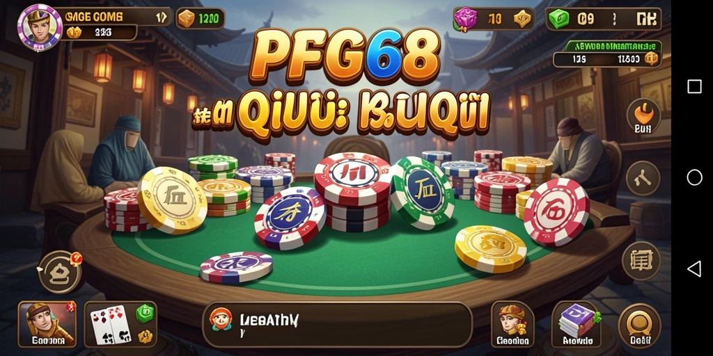 Tampilan gameplay QiuQiu yang mendebarkan di PGG68.