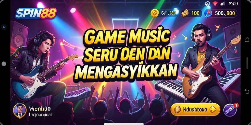 Tampilan gameplay SPIN88 dengan berbagai mode musik yang mengasyikkan.