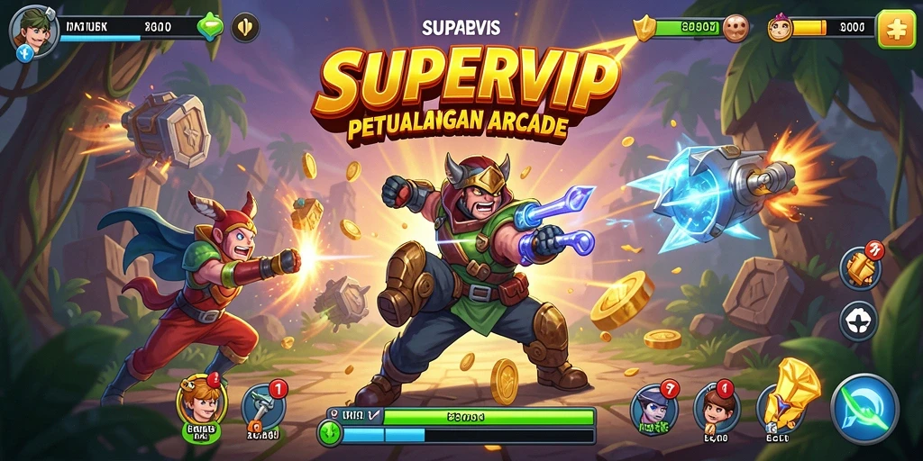 Tampilan gameplay seru dari SUPERVIP dengan aksi yang menegangkan.