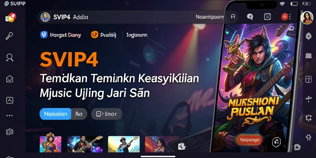 Screenshot dari gameplay SVIP4 menampilkan koleksi lagu yang beragam.